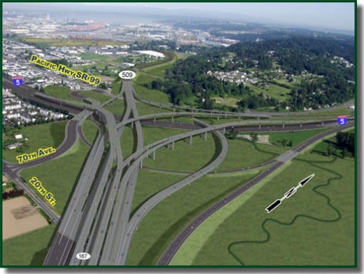 This is the planned billion-dollar upgrade to the I-5 and SR-167 interchange.