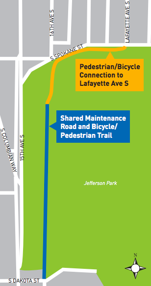 Pedestrian and bicycle corridor planned for paving. (City of Seattle)