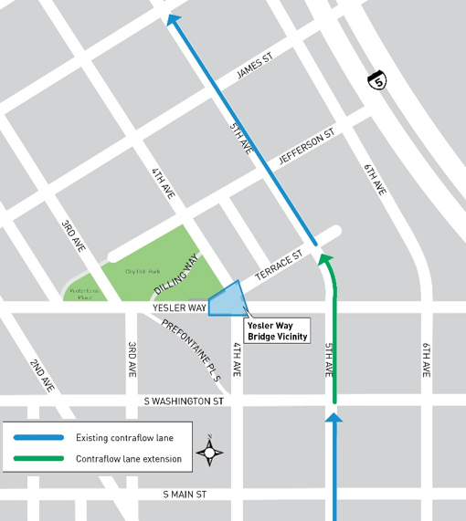 Contra-Flow Transit Lane Map (SDOT)