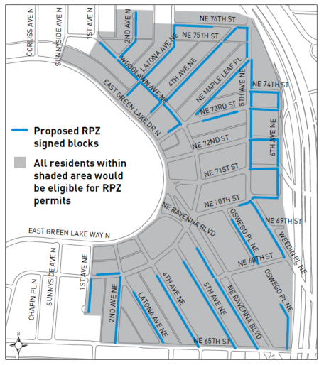 Proposed Greenlake RPZ. (City of Seattle)