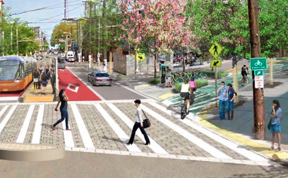 SDOT concept plan for Madison and 12th Ave encapsulates the city's near term multi-modal vision. (City of Seattle)