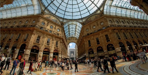 The galleria example cited prominently in the design document appears to be the Vittoro in Milan.