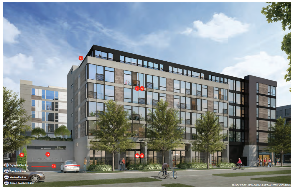 Rendering of 2220 E Union St from 22nd Ave E. (City of Seattle / Weinstein)