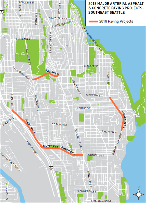 Draft Street Design Concepts for Southeast Seattle 2018 Paving Projects