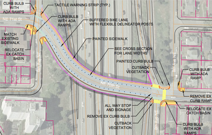 Concept for I-5 and 70th Street improvements. (City of Seattle)