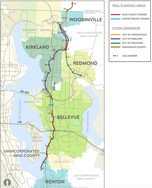 27 miles from Renton to Woodinville. (King County)