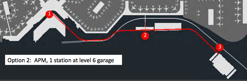 Option 2: three-stop people mover. (Port of Seattle)