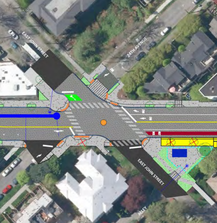 Interesction design for E John St and E Madison St. (City of Seattle)