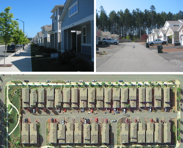 Relatively new small-lot homes in the Hawks Prairie development in Lacey.