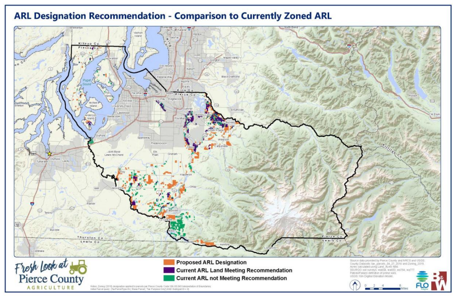 The consultant's proposal to modify agricultural lands in Pierce County. (Pierce County)