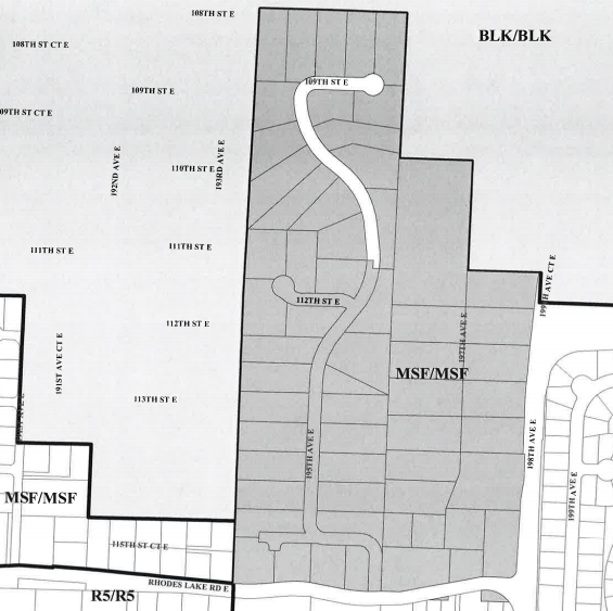 Bonney Lake's PAA for Country Highland. (Pierce County)