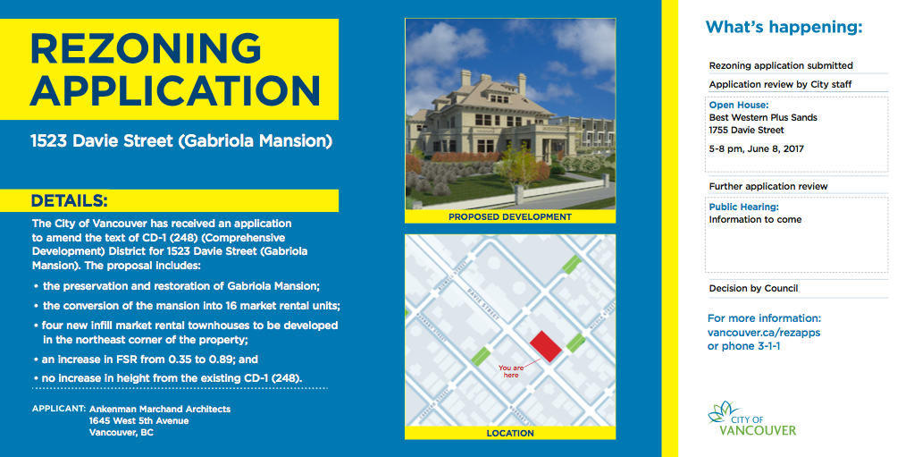 Newish large land use notice signs used by the City of Vancouver. (City of Vancouver)