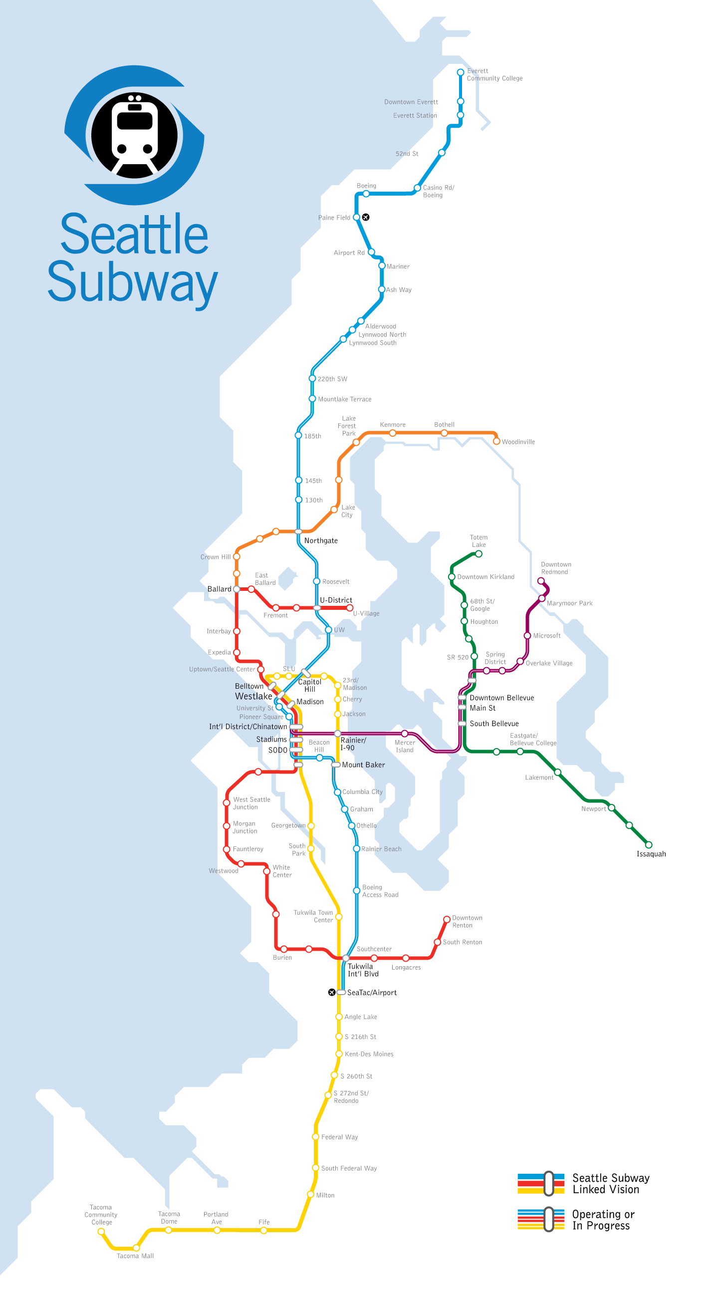 The 2015 regional vision for "ST Complete." (Seattle Subway)