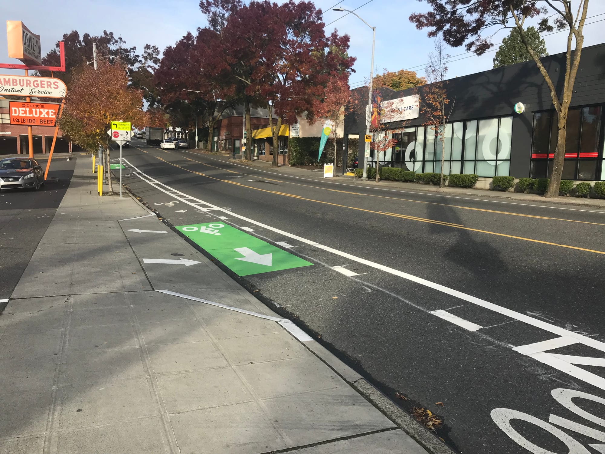 Looking back up the hill.