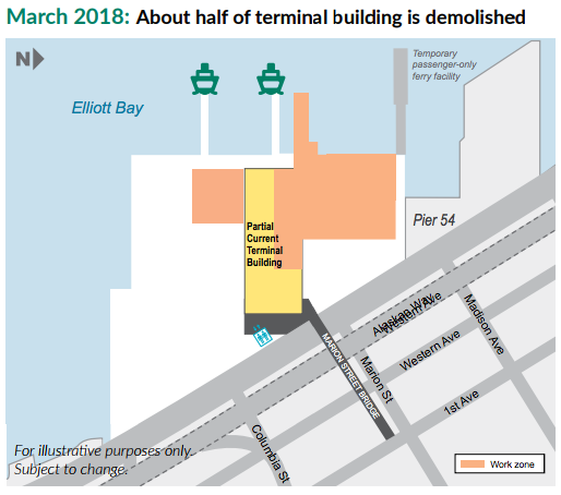 Construction impacts in March 2018. (WSF)