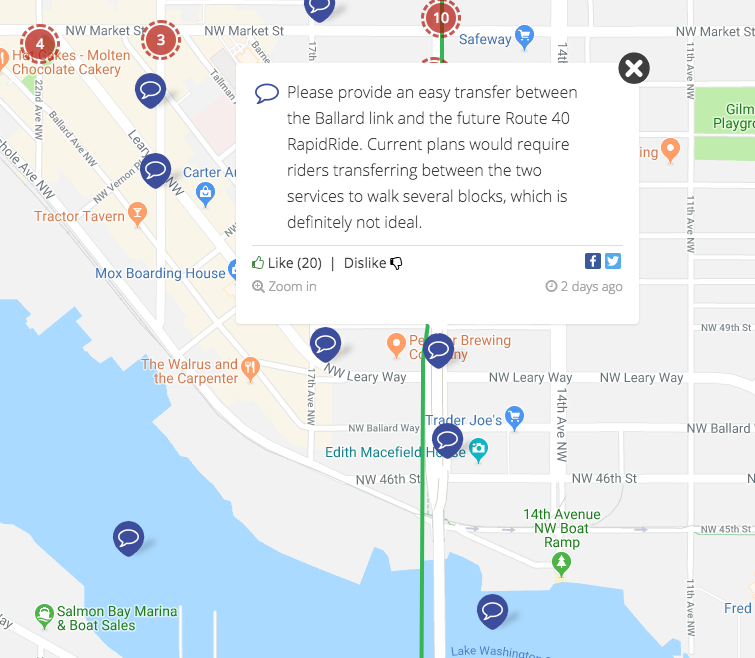 A comment from Ballard. (Sound Transit)