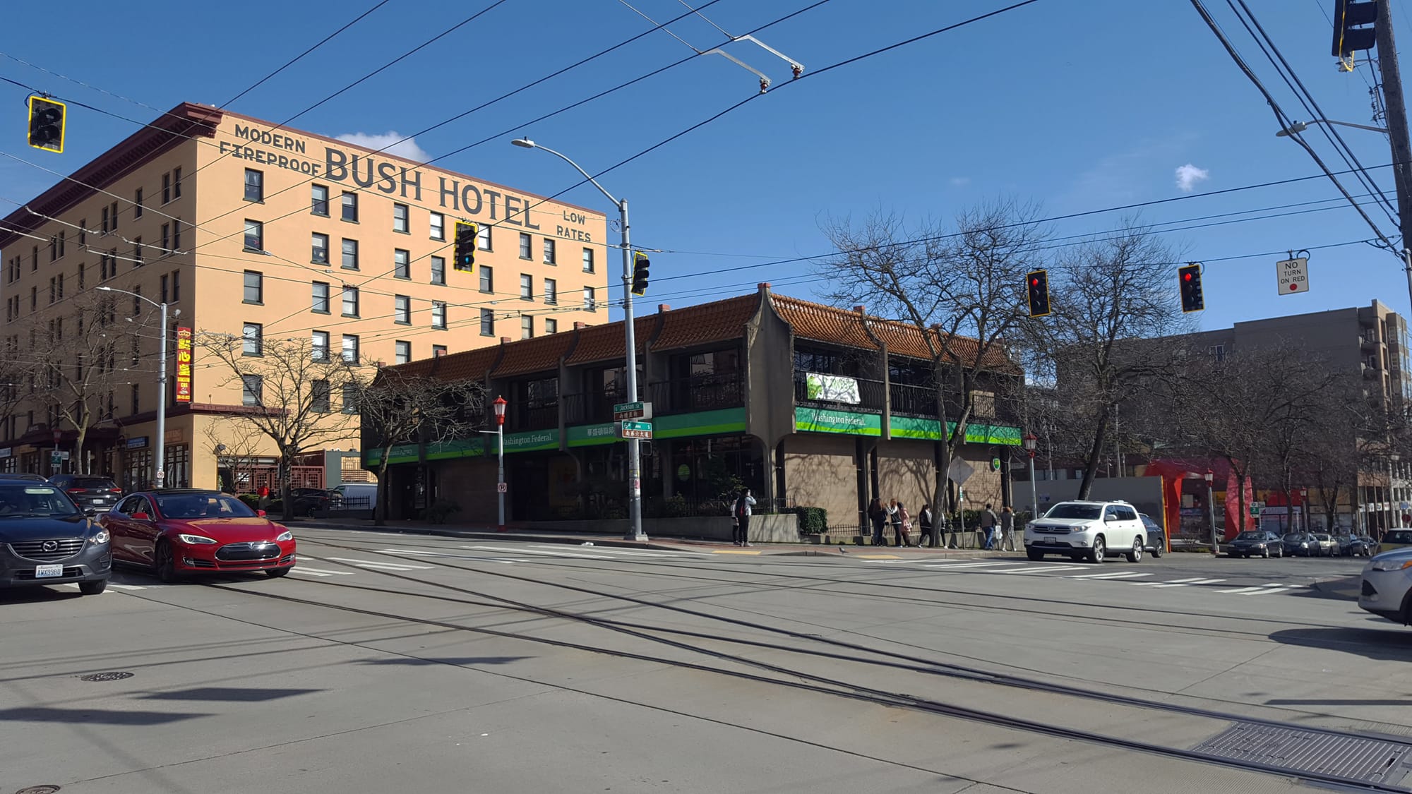 A two-story commercial building in Chinatown-International District. (Photo by author)