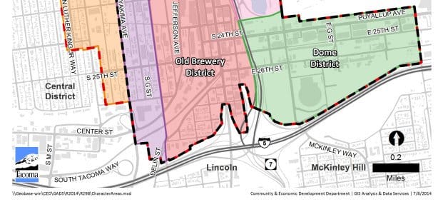 Districts of Tacoma. (City of Tacoma)