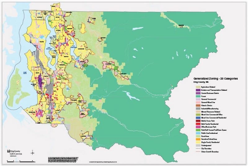 Generalized zoning in King County. (King County)