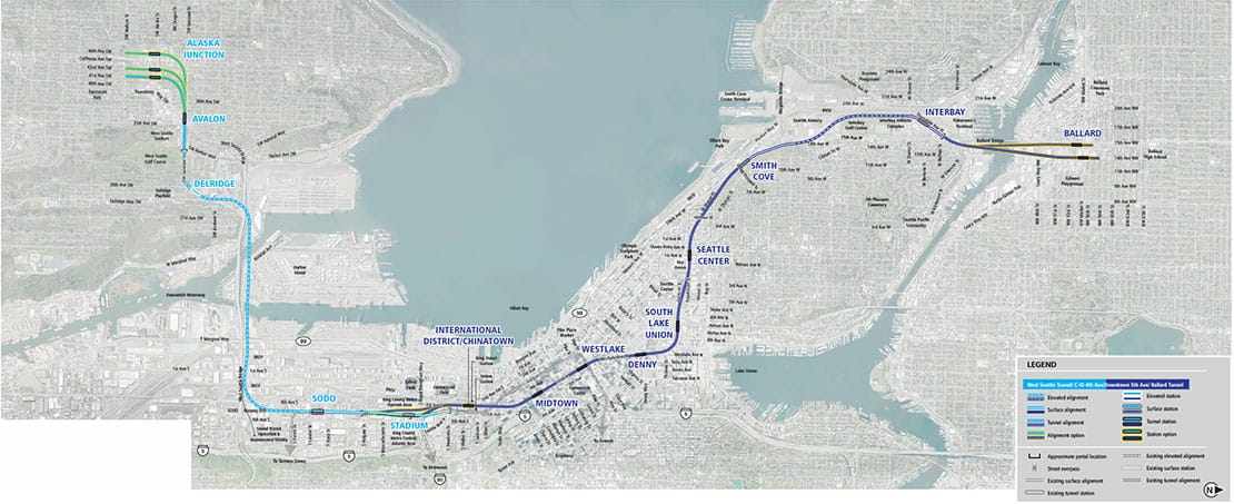 Sound Transit Shares Complete Level 3 Alternative Concepts for West Seattle and Ballard Extensions