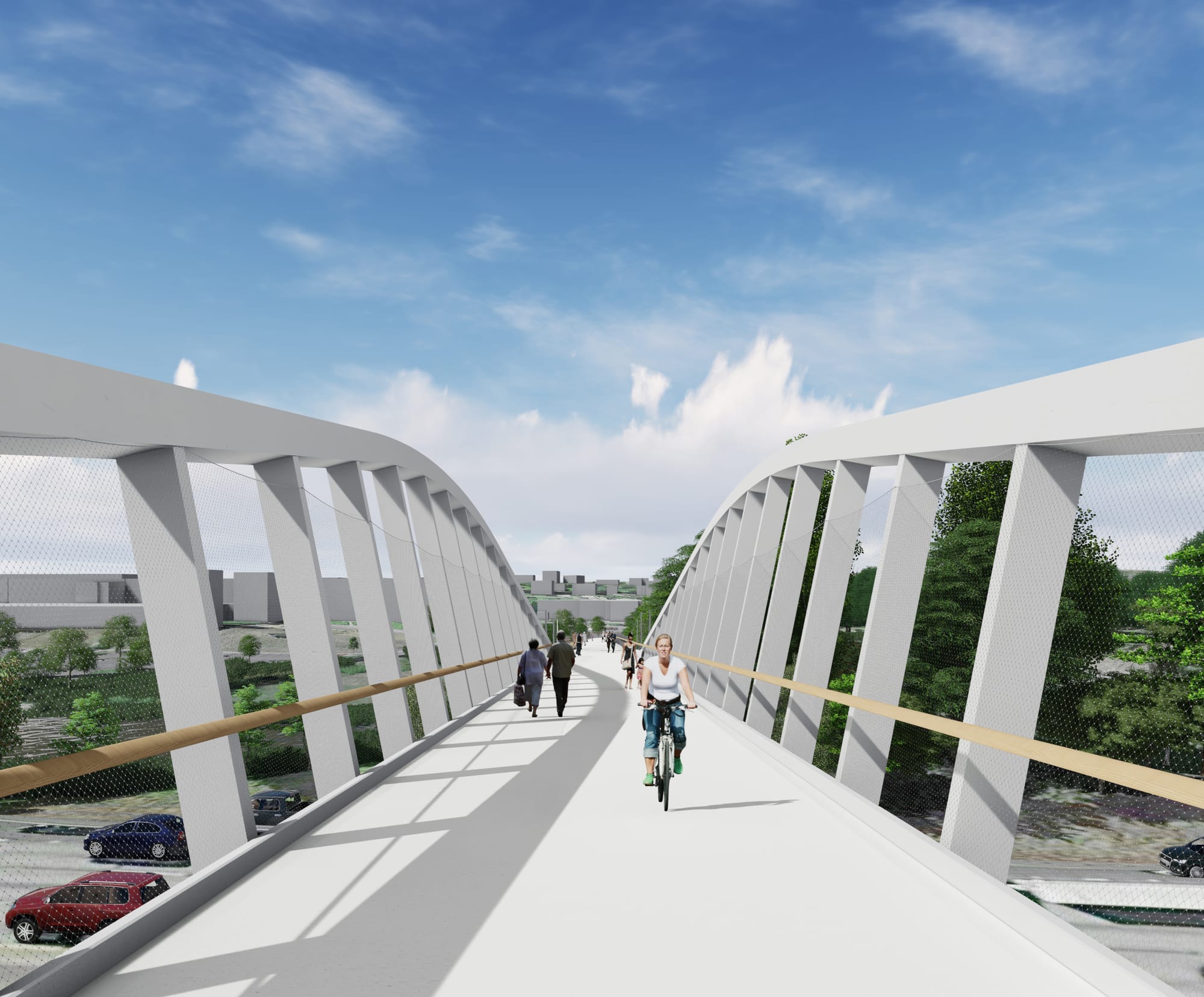 Rendering of the bridge across I-5. (City of Seattle)