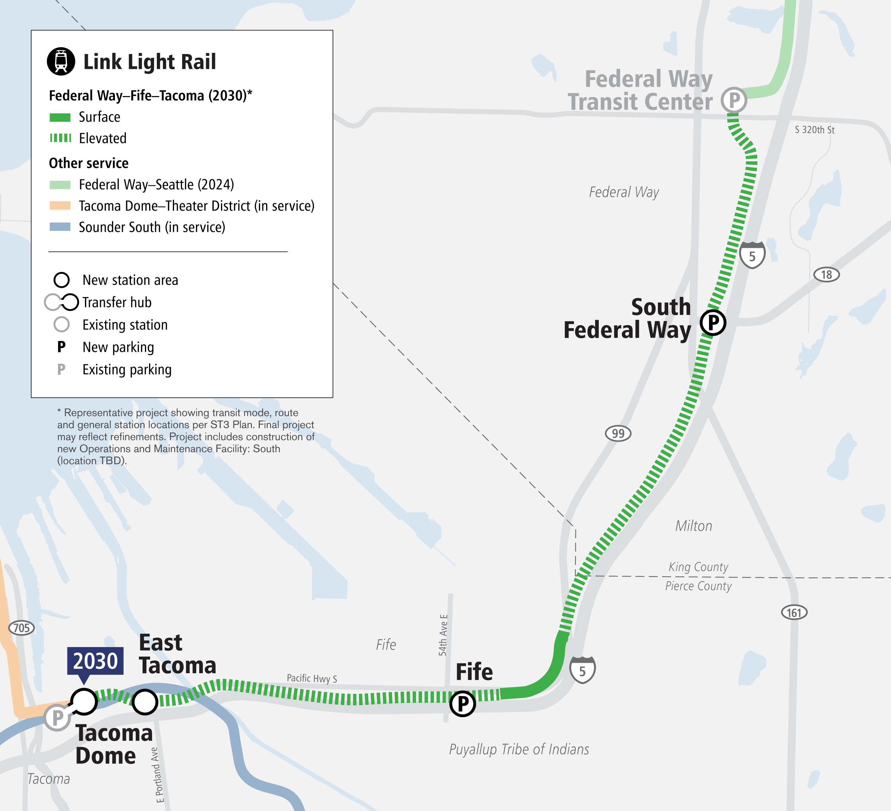 Tacoma Dome Link Extension Level 2 Alternatives