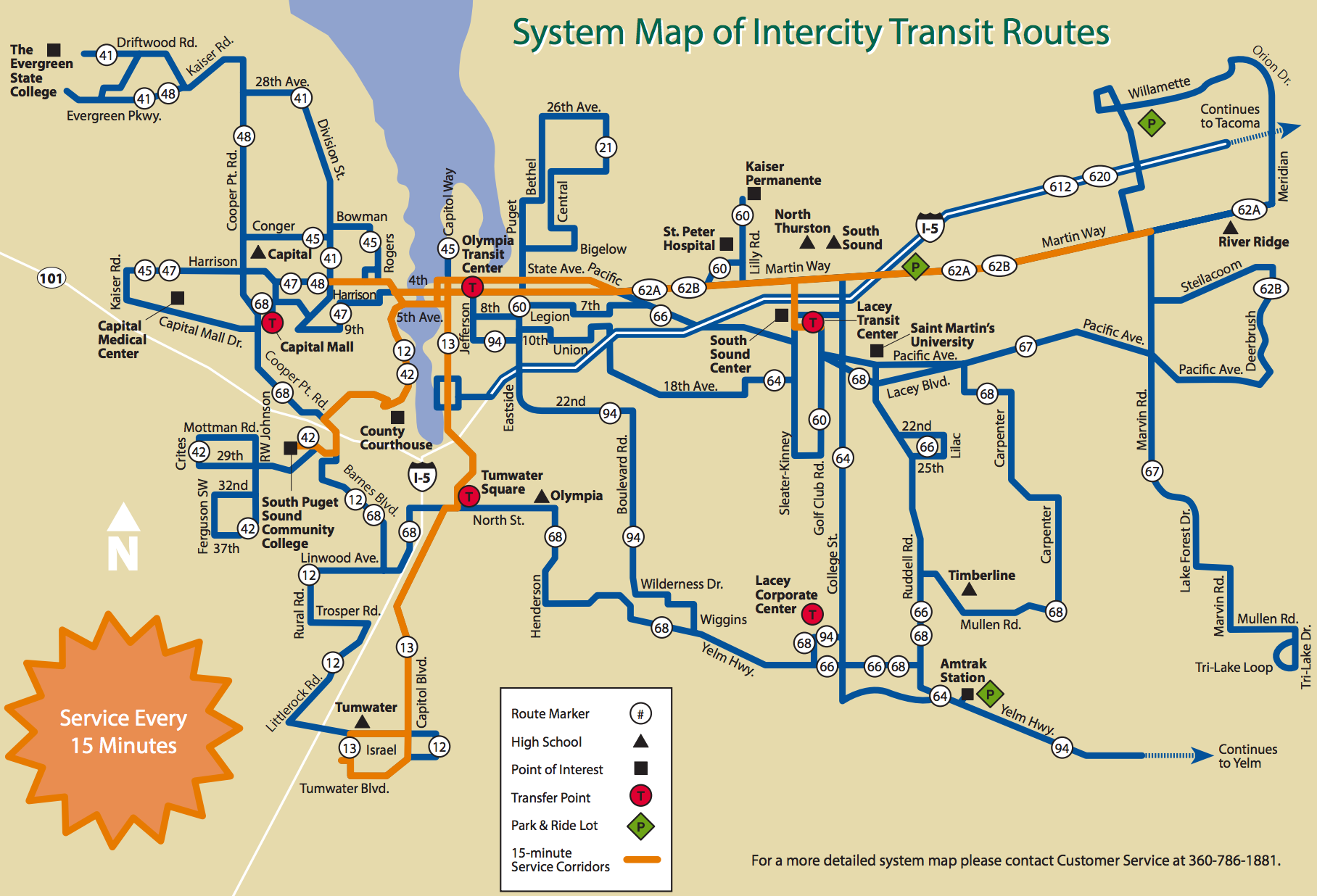 Intercity Transit's system network. (Intercity Transit)