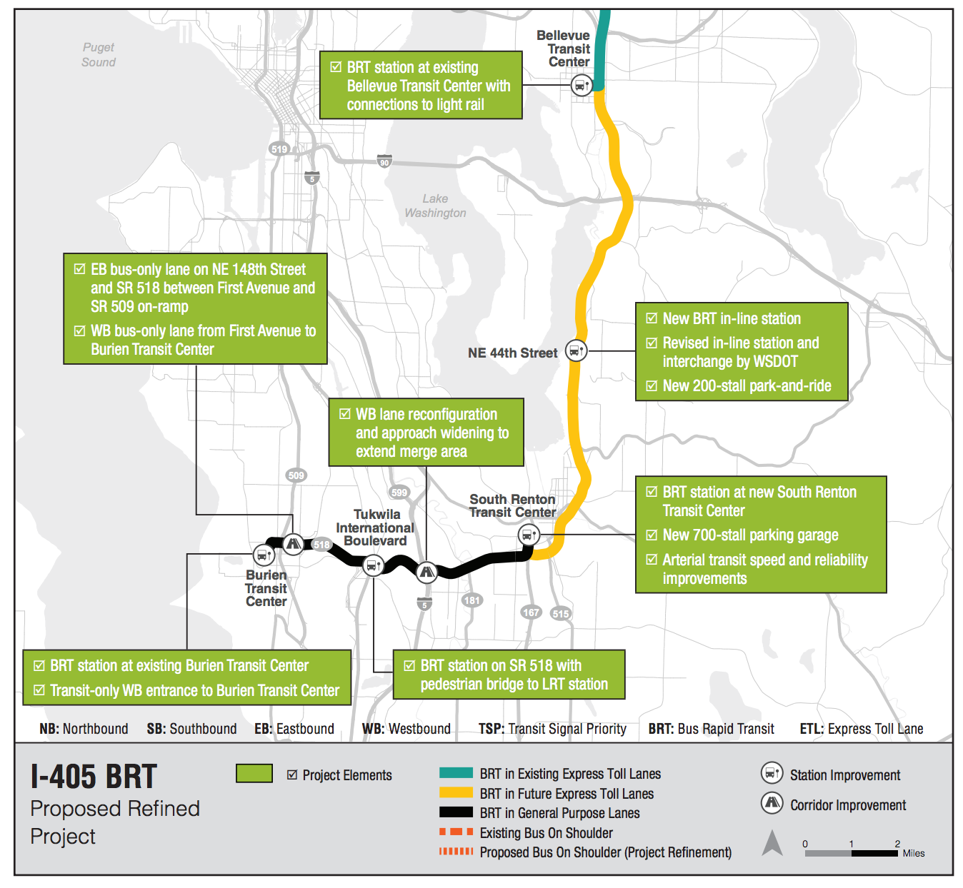 Southend project refinements for the I-405 BRT project. (Sound Transit)