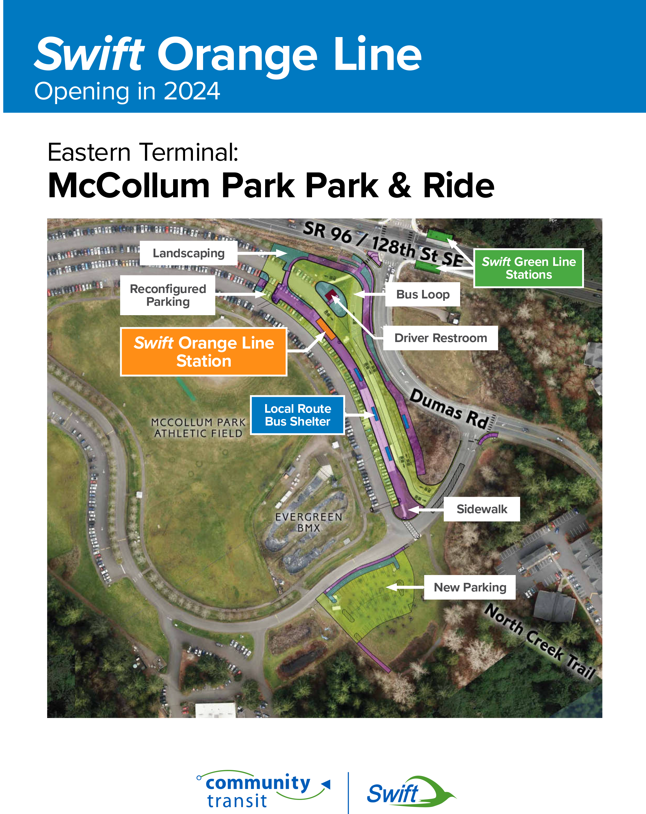 Conceptual layout of the McCollum Park Park-and-Ride terminal. (Community Transit)