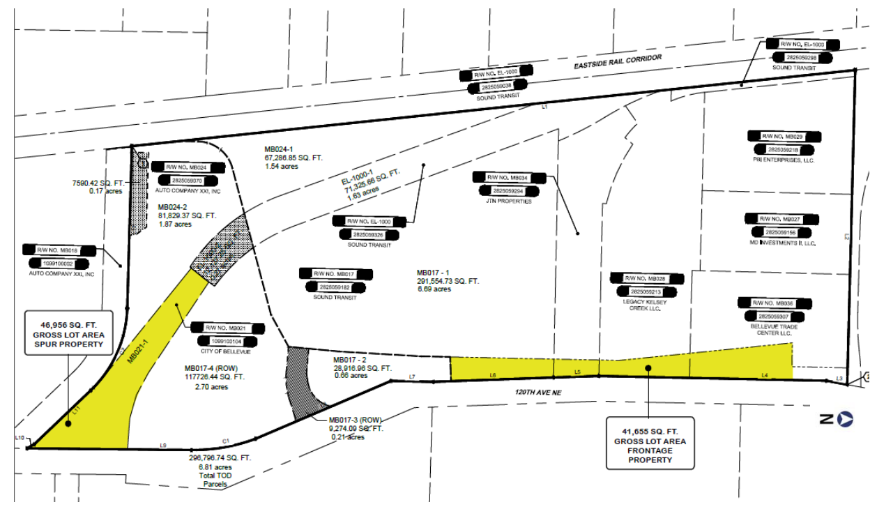 Property swap between the City of Bellevue and Sound Transit. (Sound Transit)
