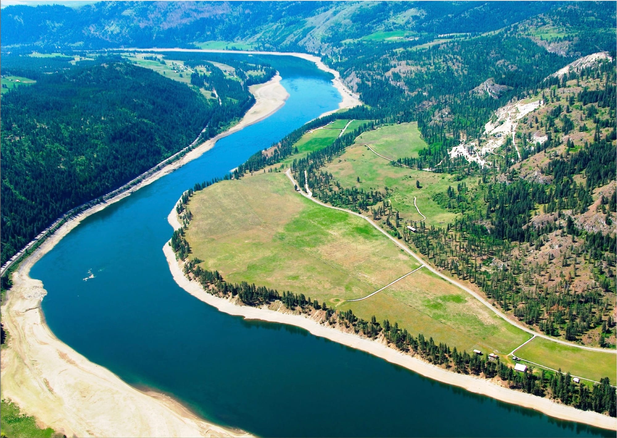 The Columbia River in Stevens County. The county's Shoreline Master Program update has recently been challenged by Larsen Beach residents before the Growth Management Hearings Board. As a challenge under the Shoreline Management Act, the decision is afforded greater deference than decisions under the GMA. (Photo by Stevens County Partnership).