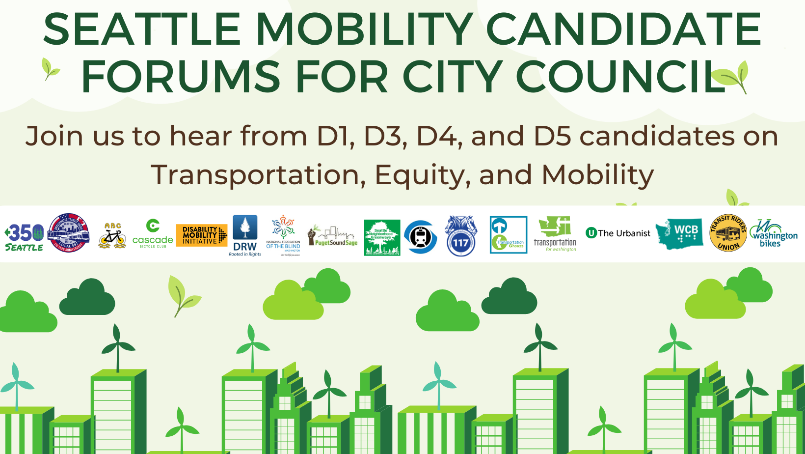 Mobility Forum Series Kicks Off Tonight with Seattle Council District 5