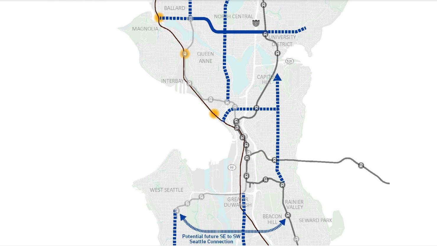 Map of the Week: Seattle’s New Long-Range Rail Plan Goes Big