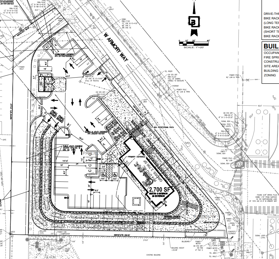 The plans for the Interbay Chick-fil-a