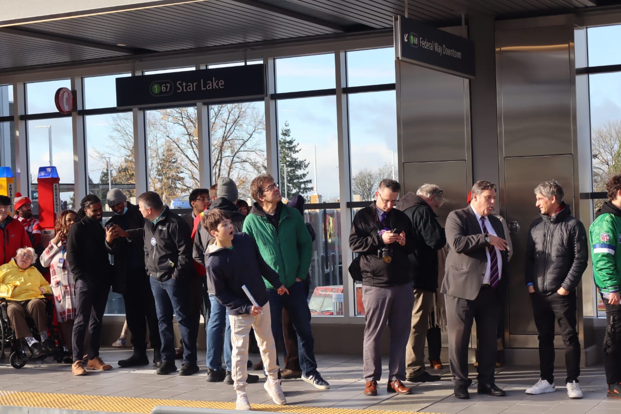 Thousands Pack Trains for Launch of Federal Way Light Rail